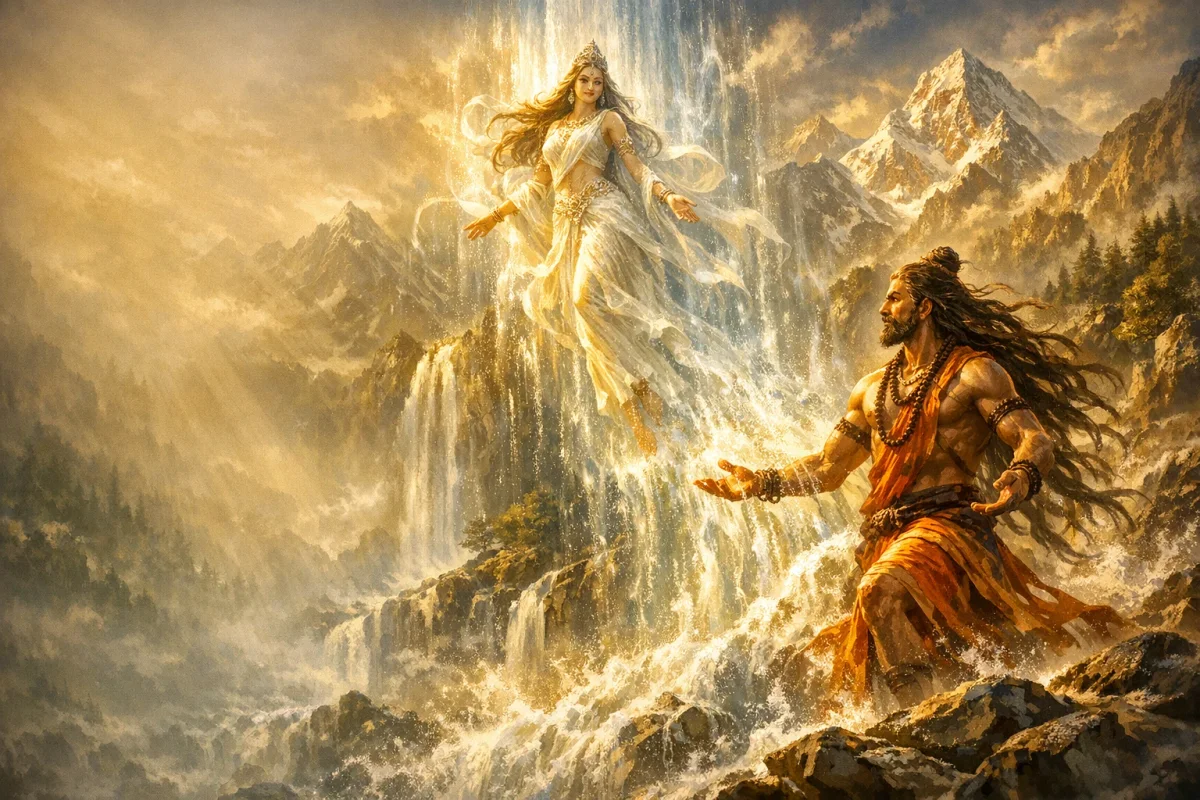 भागीरथ द्वारा गंगावतरण