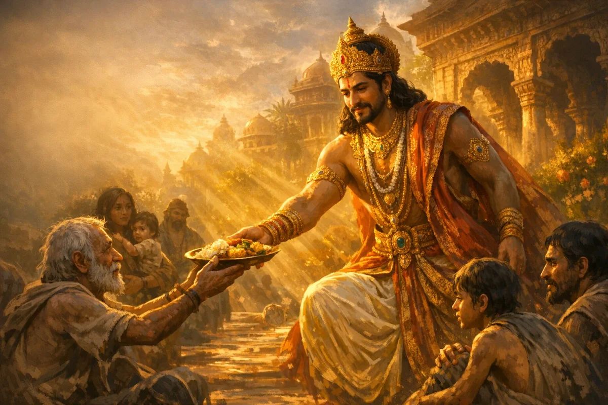 राजा रंतिदेव की अतिथि-सेवा और पूर्ण समर्पण