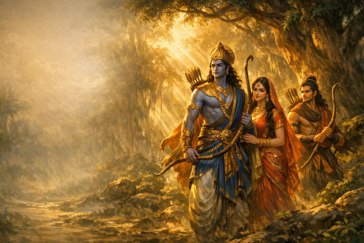 वनवास और सीता-लक्ष्मण संग राम की यात्रा
