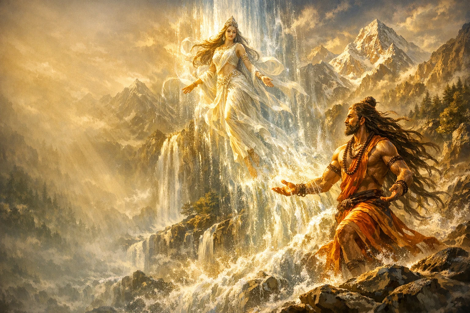 भागीरथ द्वारा गंगावतरण