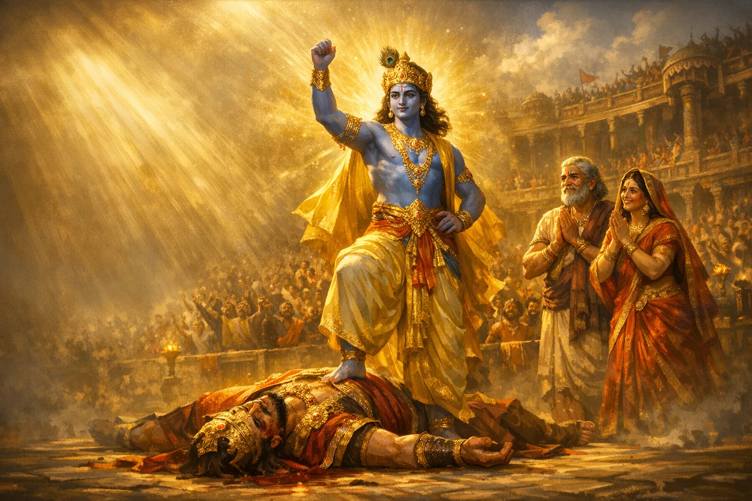 Krishna Slays Kansa and Frees His Parents