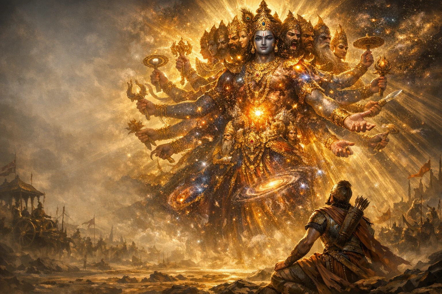 Vishwarupa Darshan: Krishna Reveals His Universal Form